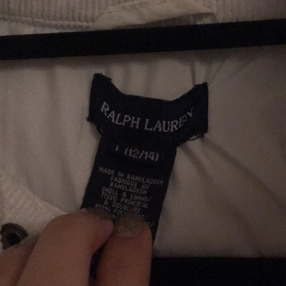 RALPH LAUREN OFF WHITE QUILTED JACKET GIRLS - Picture 2 of 2